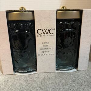 CWC Halloween Theme Glass Canisters New